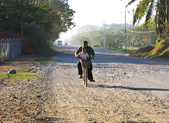 Morning ride to school