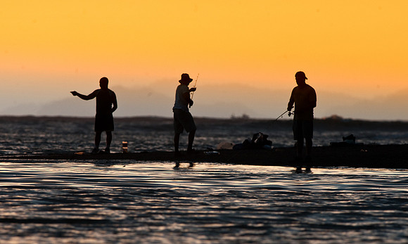 Sunset fishermen